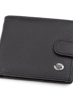 Чоловічий гаманець st leather 18316 (st114) шкіряний чорний