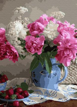 Картина за номерами півонії з ягодами gx33762