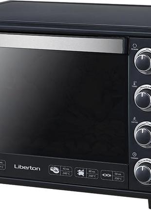 Електродуховка liberton leo 650 black mirror настільна