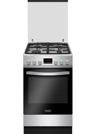 Газова плита kernau kfc 6010 ge ci x з електричною духовкою