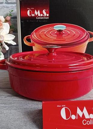 Сотейник чавунний (емаль) (24х7,5 см) - 2,8 літра, ручки суціл...