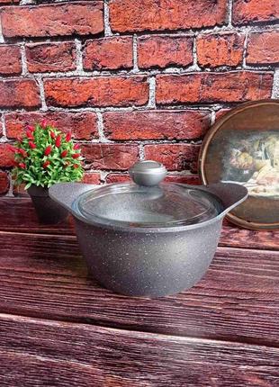 Каструля з алюмін. профілю.антипригарн.покр.,кришка скло, 24х1...