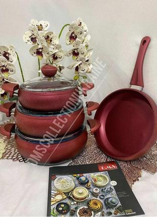Набір посуду o. m. s collection (туреччина) з а/п покриттям з ...7 фото
