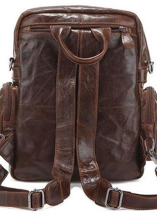 Рюкзак vintage 14232 шкіряний коричневий4 фото
