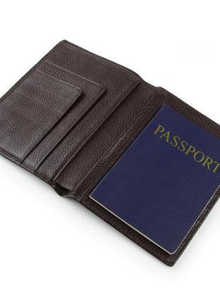 Гаманець shvigel 13832 шкіряний з відділеннями для паспортів к...4 фото