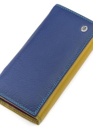 Кошелик жіночого st leather 18385 (sb237) кольоровий синій