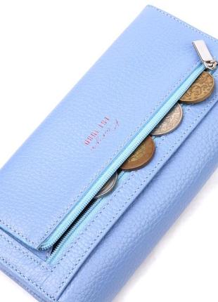 Місткий жіночий гаманець із натуральної шкіри karya 21146 фіол...4 фото