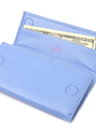 Місткий жіночий гаманець із натуральної шкіри karya 21146 фіол...5 фото