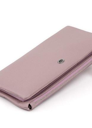 Кошелек-клатч зі шкіри з кишею для мобільного st leather 19314...