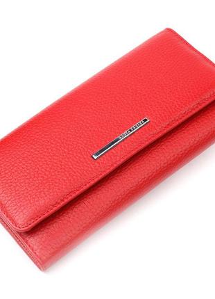 Яскравий жіночий гаманець із натуральної шкіри karya 21011 чер...