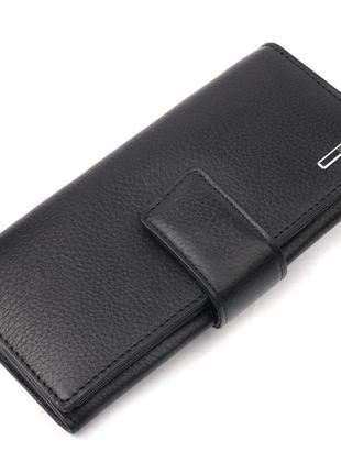 Зручний жіночий гаманець із натуральної шкіри karya 21035 чорний
