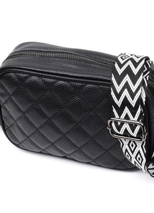 Класична шкіряна жіноча сумка через плече на одне відділення v...