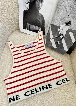 Брендовый топ в стиле celine