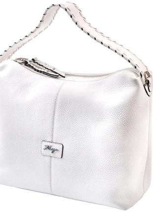 Чудова жіноча сумка karya 20847 шкіряна білий