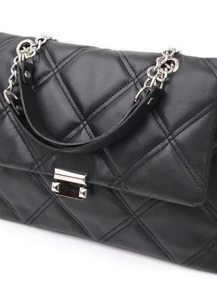 Класична жіноча сумка з екошкіри vintage 18713 чорний