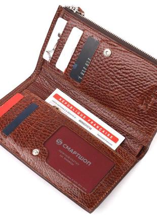 Цікавий складаний гаманець із натуральної шкіри karya 21131 ко...4 фото