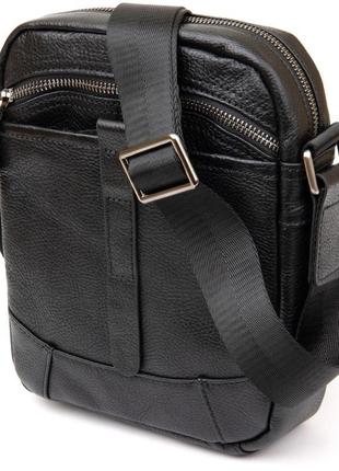 Сумка компактна чоловіча vintage 14652 чорна