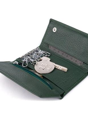 Ключниця-кошелек st leather 19224 зелена4 фото