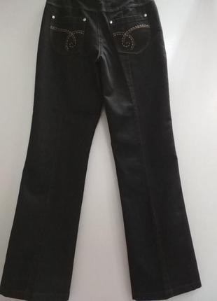Джинси, жіночі, чорні, зі стрілками, з утяжкой 2
