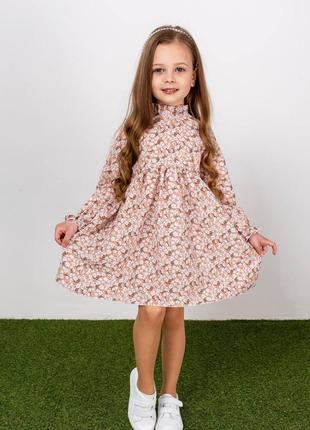 Ніжна сукня з рюшами в квітковий принт для дівчинки плаття платтячко в квіточки нарядне софт4 фото