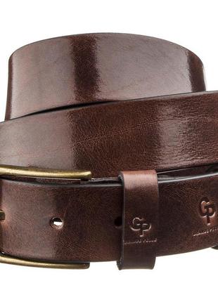 Ремінь чоловічий із круглою латунієвою пряжкою grande pelle 11...