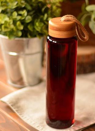 Скляна пляшка oms collection (туреччина) для води 500мл з бамб...