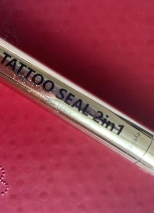 Підводка-фломастер для очей із штампом patricia ledo tattoo seal 2 in 1 matte black, 3.5 мл2 фото