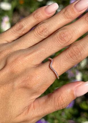 Серебряная кольца pandora «блестящая волна»