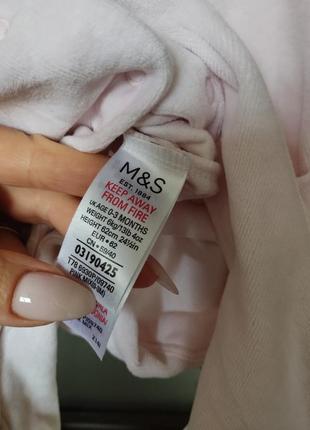 Велюровий комбінезон чоловічок на дівчинку 0-3 міс. marks&amp;spencer5 фото