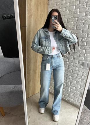 Джинси джинсы zara wide leg m 38