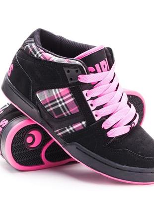 Кросівки osiris nyc 83 mid blk/pink/plaid 39,5 розмір (25 см)