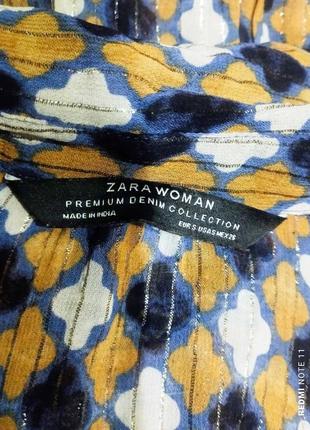 Романтична легка блузка в принт відомого іспанського бренду zara.9 фото