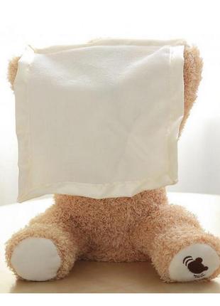 Дитяча інтерактивна іграшка peekaboo ведмідь 30 см коричневий2 фото