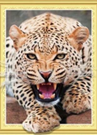 Алмазна мозаїка леопард. розмір 50*40 див.