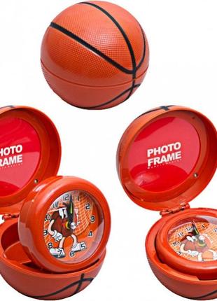 Настільний годинник - будильник "баскетбольний м'яч" d10см1 фото