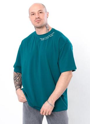 Стильна чоловіча футболка оверзайз з вишитим написом,свободная мужская футболка5 фото