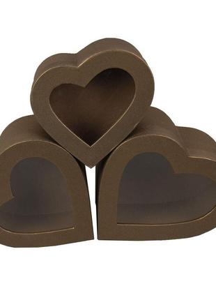 Подарункова коробка серце - шоколад 22.8x22.8x9.5cm w3077 №2
