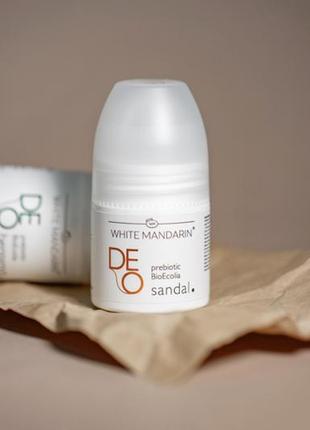 Натуральный дезодорант deo sandal с пребиотиками от white mandarin