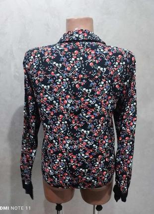 275.практического дизайна вискозная блузка в цветочный принт успешного испанского бренда zara6 фото