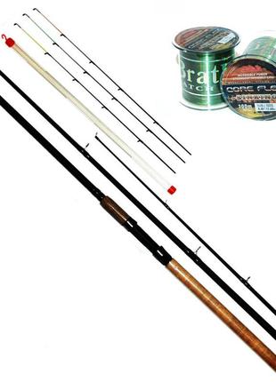 Фідерне вудлище bratfishing taipan feeder +3 tips / 3.0m / 80-...