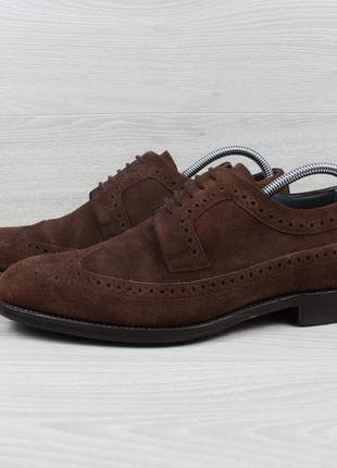Чоловічі туфлі замшеві / броги barker, розмір 42 - 42.5