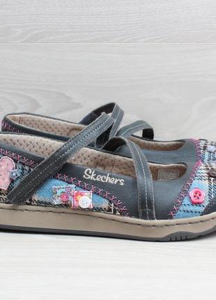 Жіночі шкіряні туфлі skechers оригінал, розмір 39 (печворк)