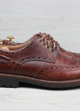Чоловічі шкіряні туфлі броги clarks оригінал, розмір 41 - 41.5