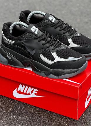 Nike кроссовки мужские в сетку, черные 40-44р