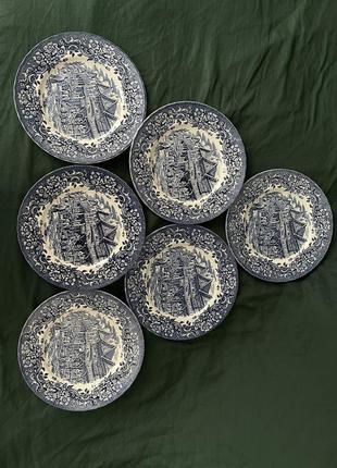 Тарелка круглая royal tudor ware, Англия, в наличии 4 шт.3 фото