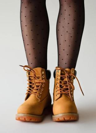 Зимние ботинки женские, мужские timberland classic коричневые (тимберленд, тимберланд, классик)4 фото