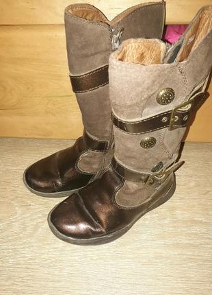 Лакированые кожаные сапоги flamingo