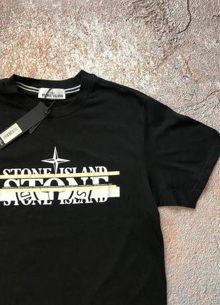 Футболка stone island t-shirt forward logo black2 фото