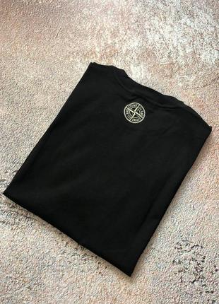 Футболка stone island t-shirt forward logo black4 фото