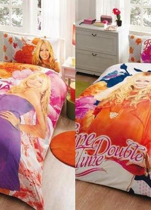 Постільна білизна tac disney - hannah montana bright 160*220 п...